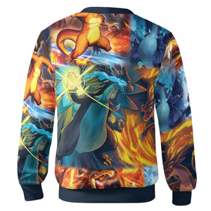 Charizard Ice Fire Dragon Combat Cardigan