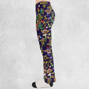 Christmas Movie Little Monsters Greamlins Flare Leggings