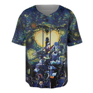 Kingdom Hearts Starry Night Unisex Baseball Jersey