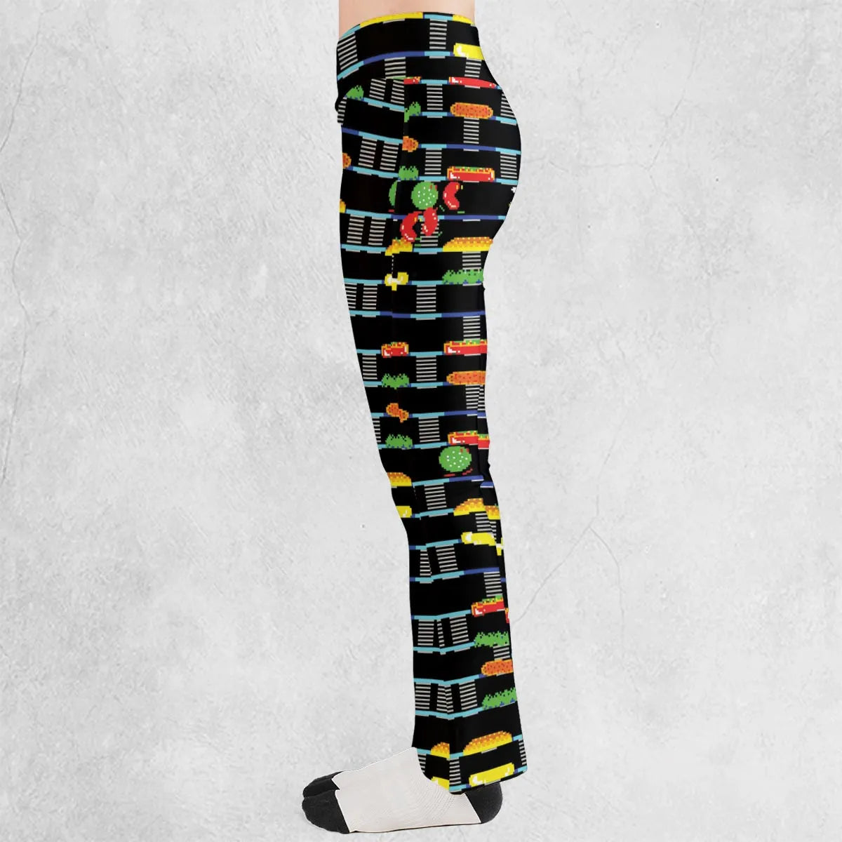 BurgerTime Arcade Game Flare Leggings