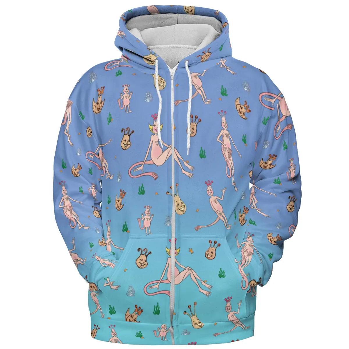 Who You Callin' One-eyed Shrimp Sea-Monkeys All-over Print Hoodie