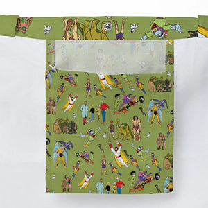 60s Vintage Characters Large Tote Bag