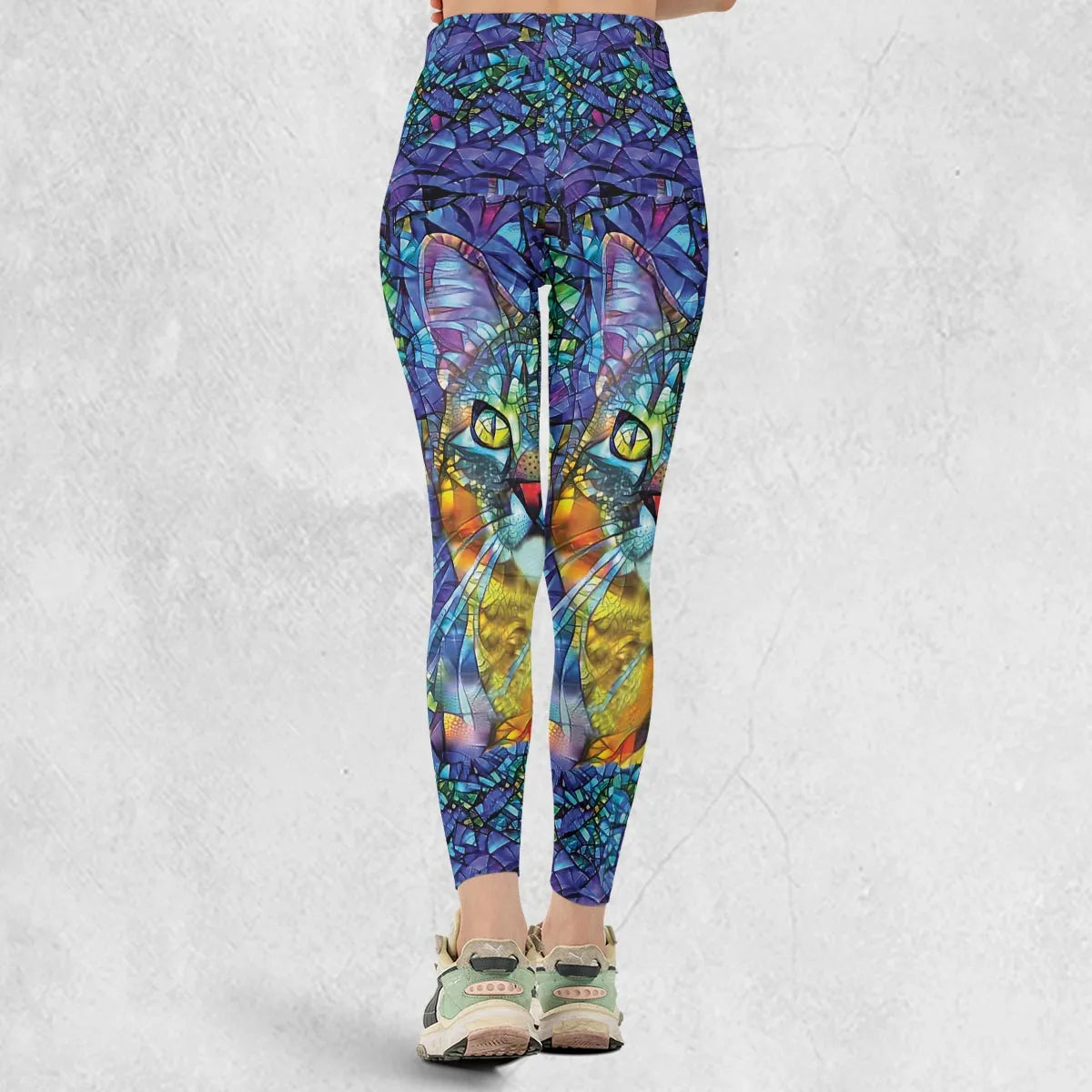 Cat Stained Glass Legging