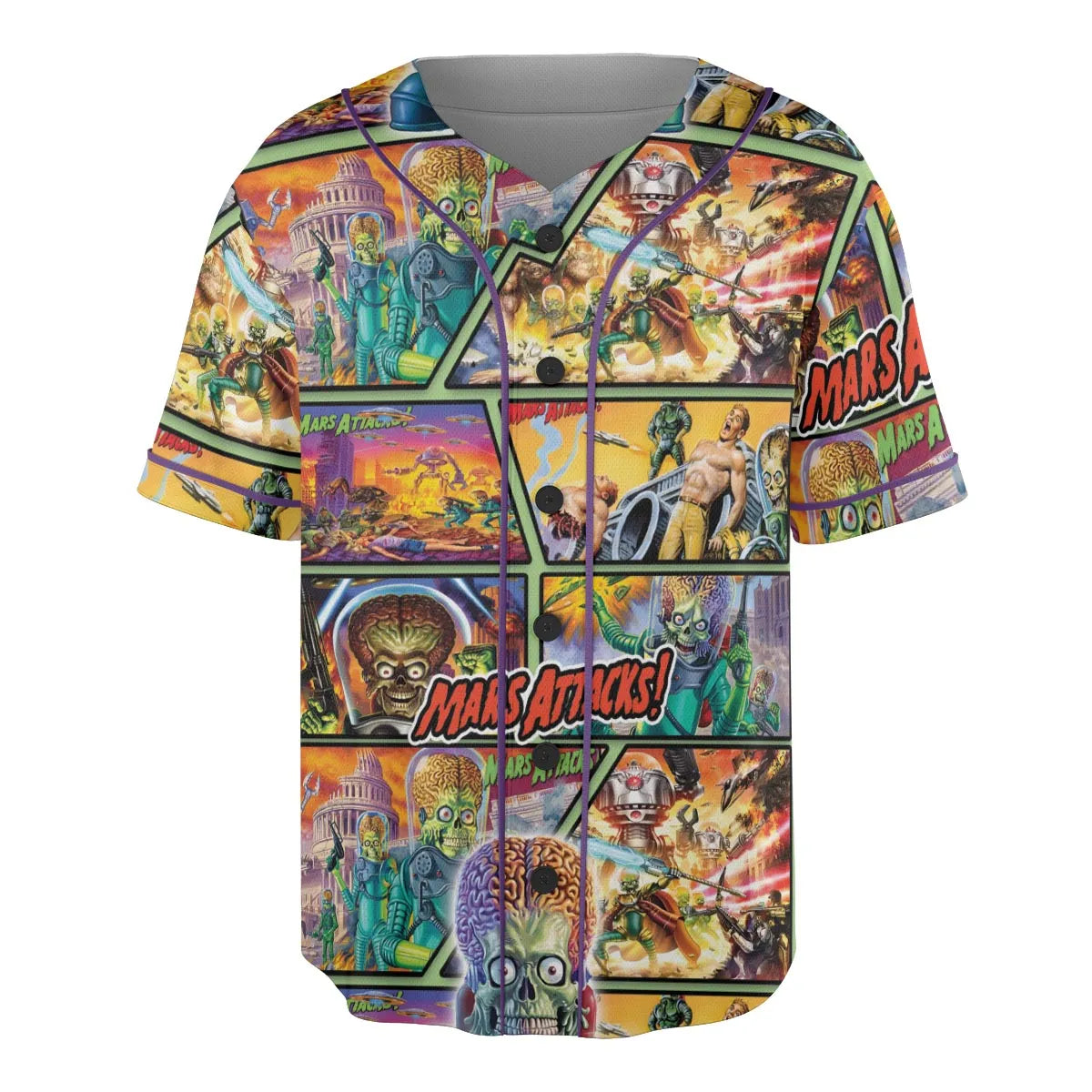 Ack! Ack! Ack! Mars Attacks Unisex Baseball Jersey