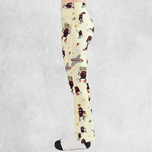 Hardee's california Raisins Mascots Flare Leggings