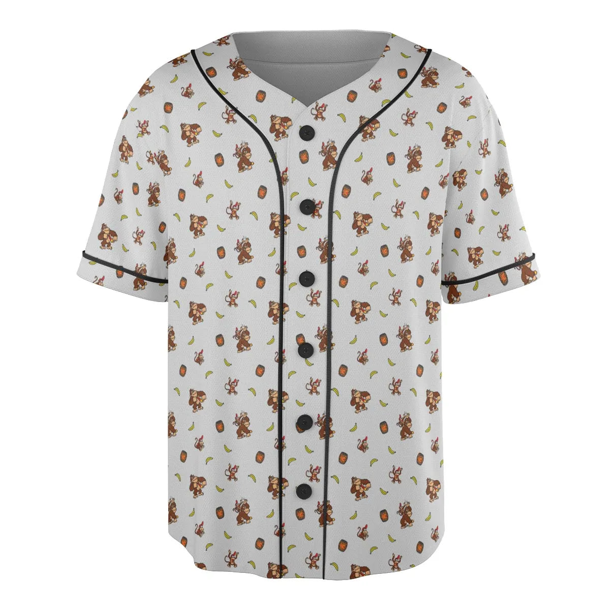 Nintendo Donkey Kong Characters Pattern Unisex Baseball Jersey