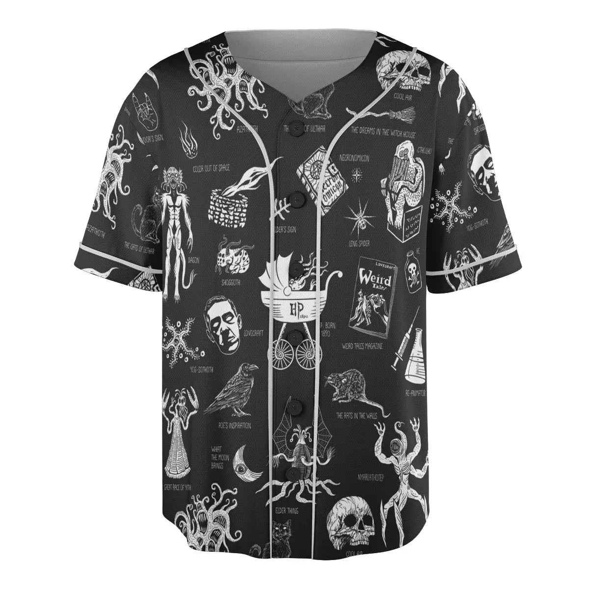 H.P. Lovecraft Monsters Unisex Baseball Jersey