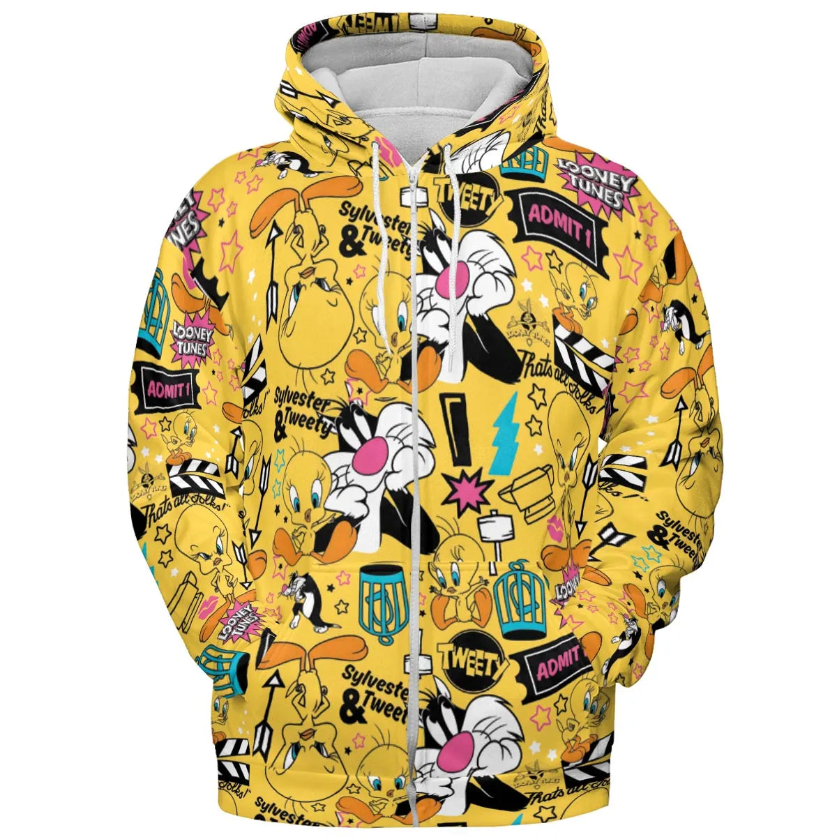Cartoon Drip Looney Tunes All-over Print Hoodie