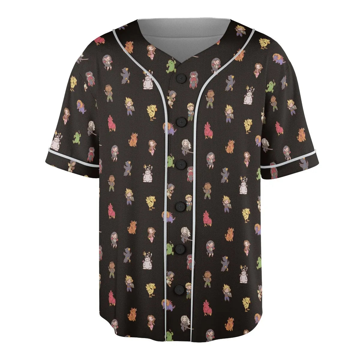 Final Fantasy Characters Pattern Unisex Baseball Jersey