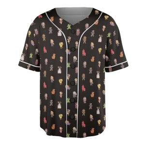 Final Fantasy Characters Pattern Unisex Baseball Jersey
