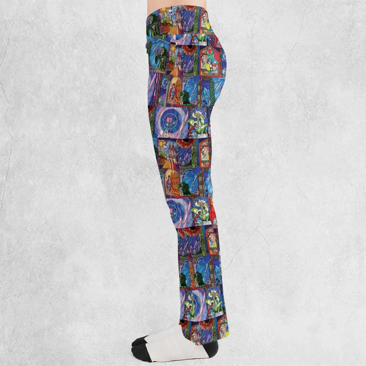 Beauty And The Beast Story Windows Flare Leggings