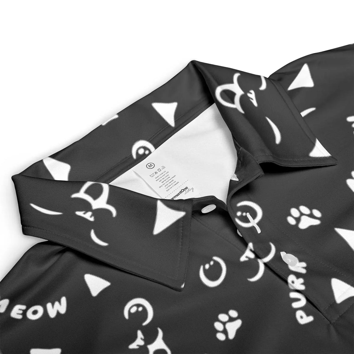 Black Cats Pattern AOP Men/Women Polo Shirt