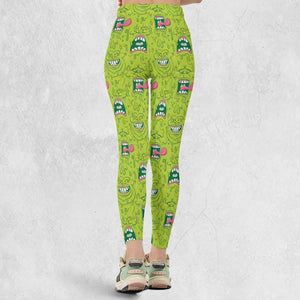 Funny Face Expression Slimer Ghostbusters Legging