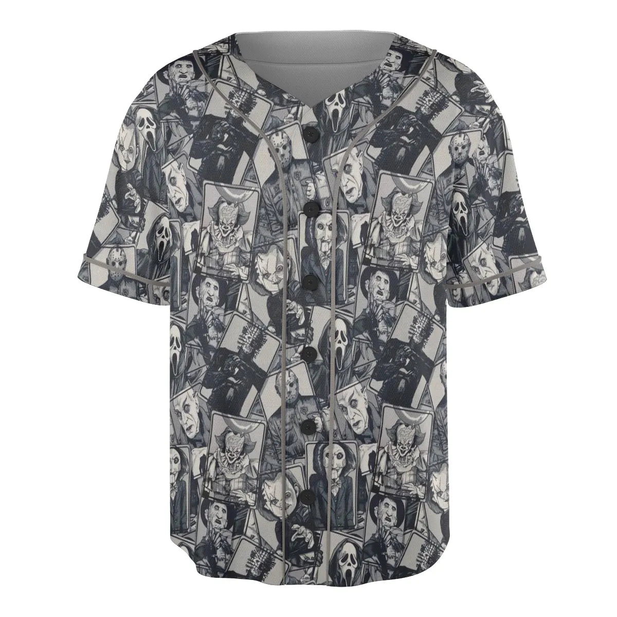 Halloween Horror Villains Unisex Baseball Jersey