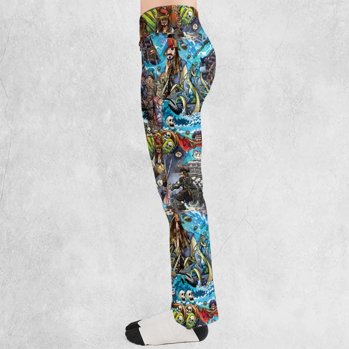 Travel And Fight Pirates of the Caribbean Flare Leggings