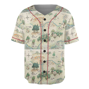 Hundred Acre Wood Map Unisex Baseball Jersey