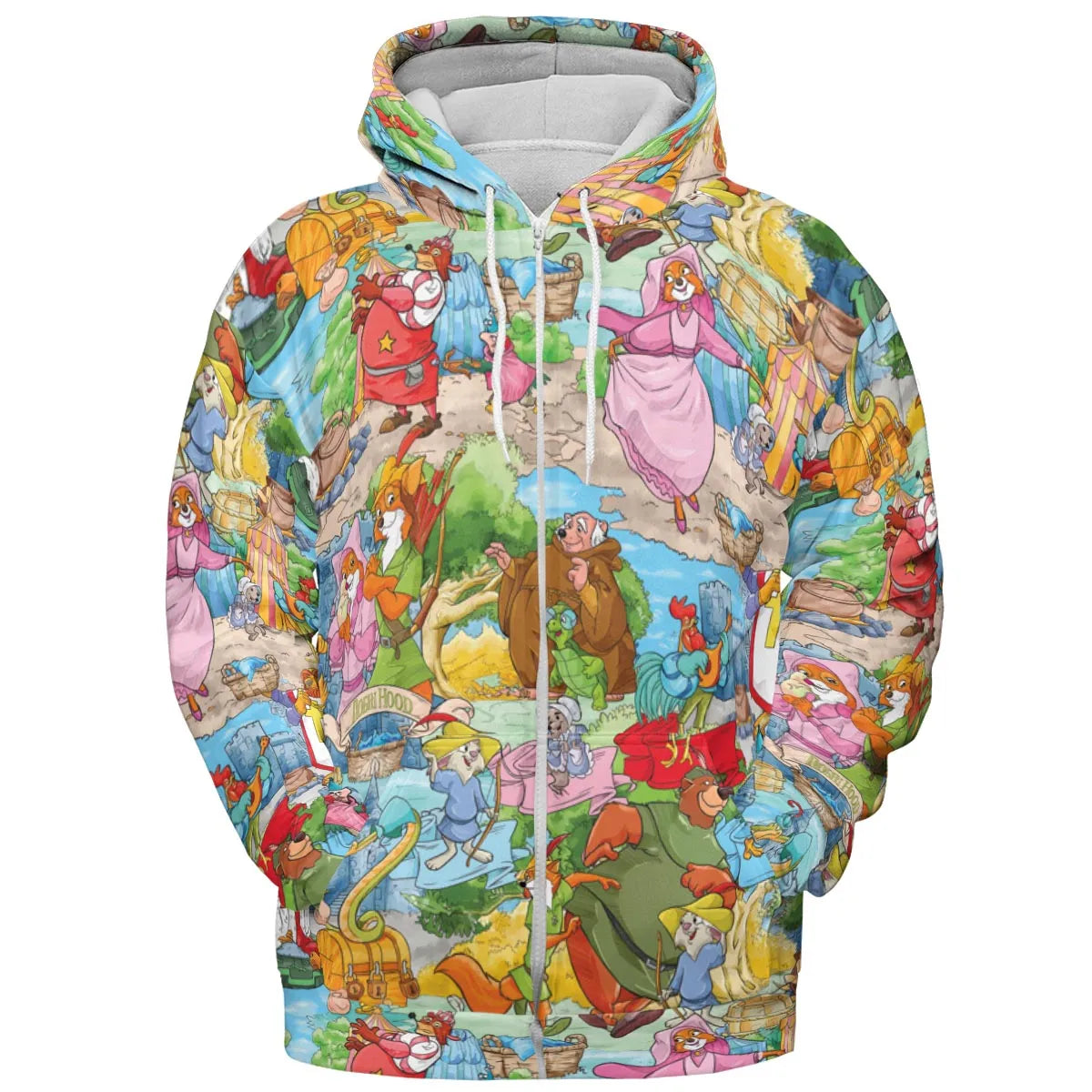 Archer Wood Plaid Robin Hood All-over Print Hoodie