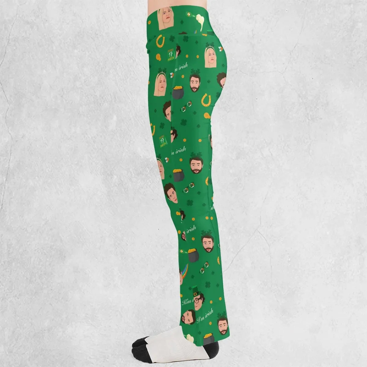 Kiss Me I'm Irish It's Always Sunny in Philadelphia Flare Leggings