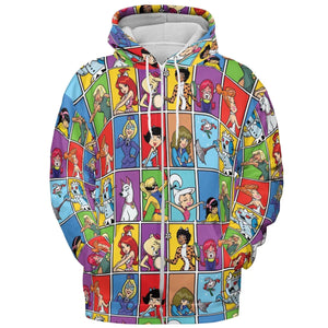 The women of Hanna Barbera All-over Print Hoodie