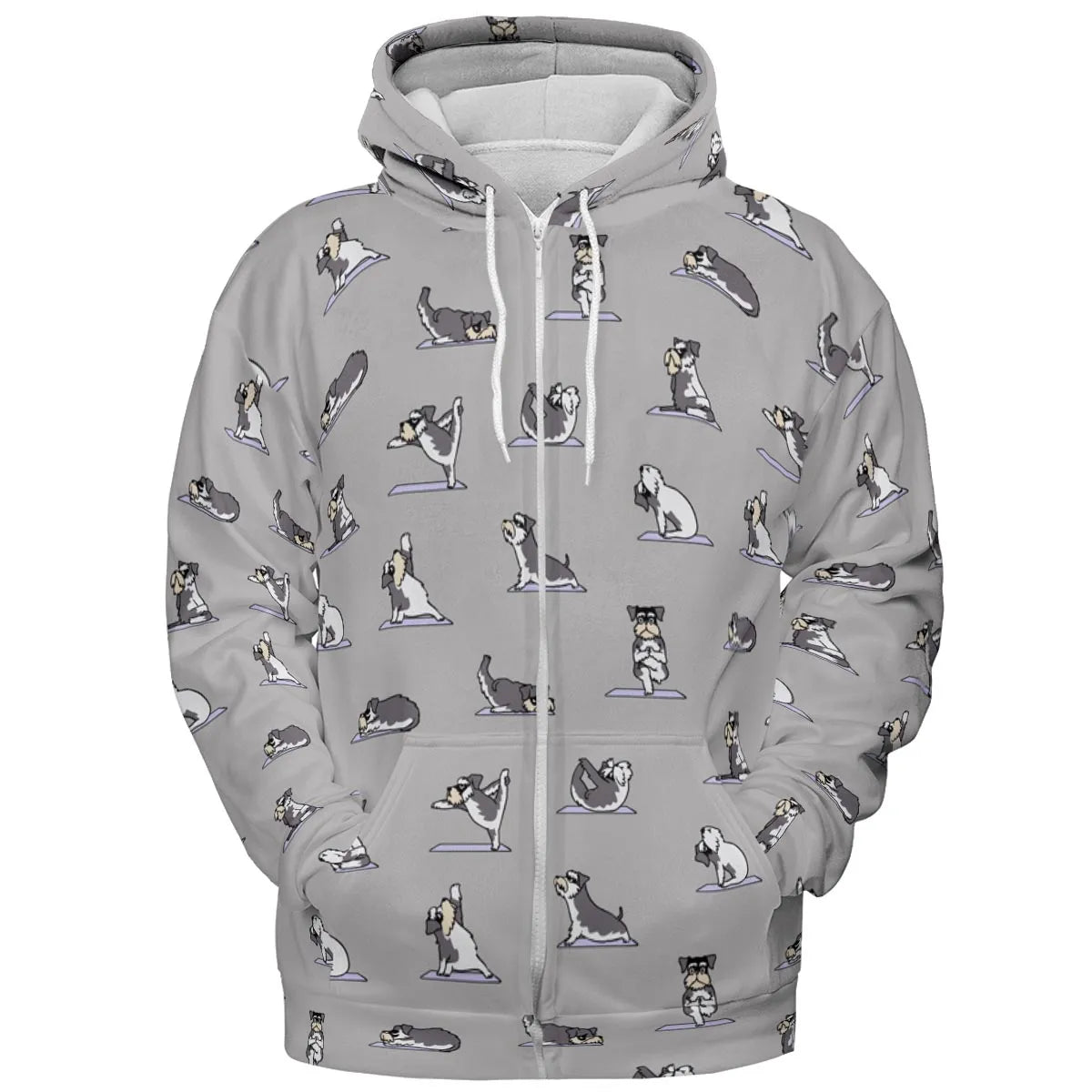 Miniature Schnauzer Yoga Pattern All-over Print Hoodie