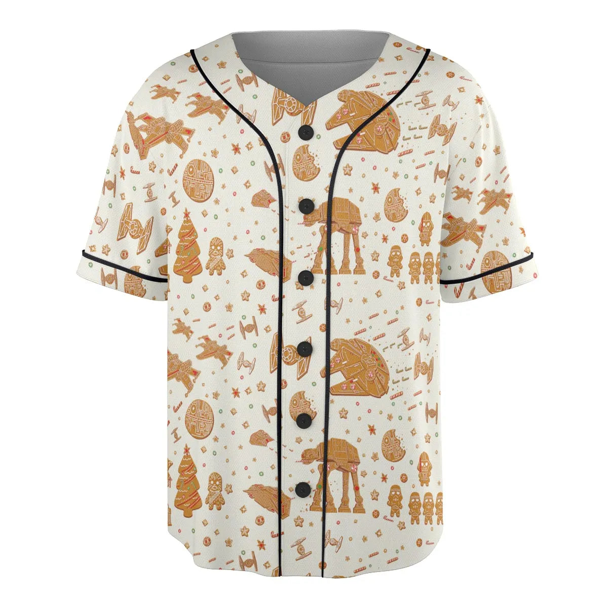 Gingerbread Christmas Star Wars Unisex Baseball Jersey