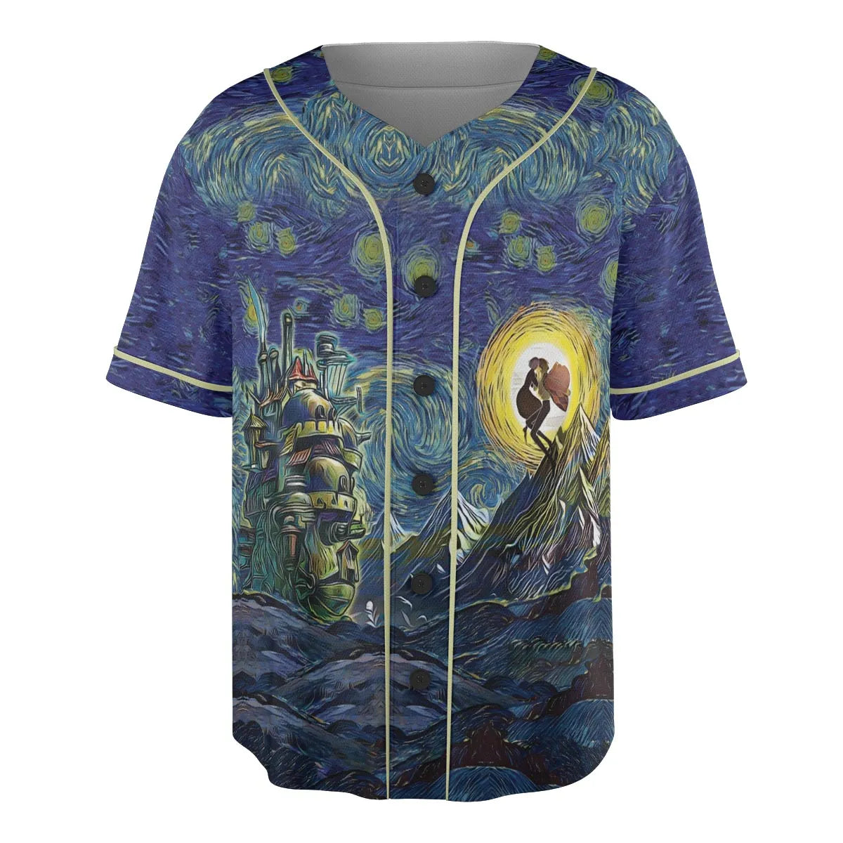 Howl’s Moving Castle Starry Night Unisex Baseball Jersey