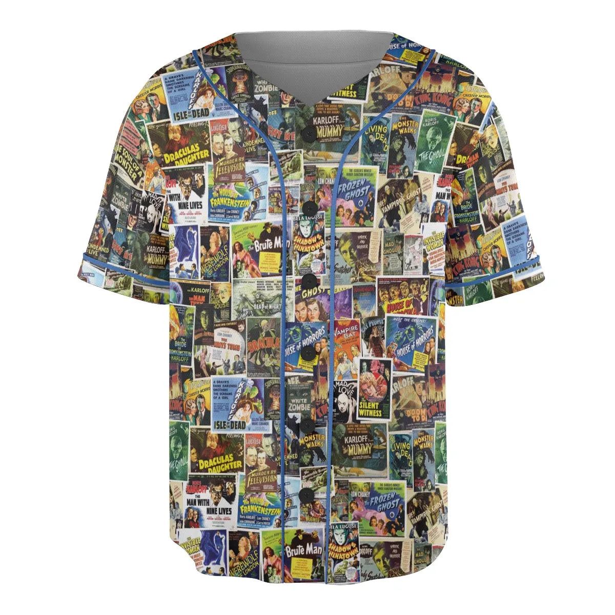 Vintage Horror Movies Unisex Baseball Jersey
