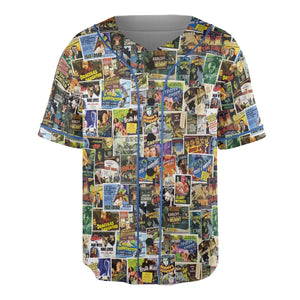 Vintage Horror Movies Unisex Baseball Jersey