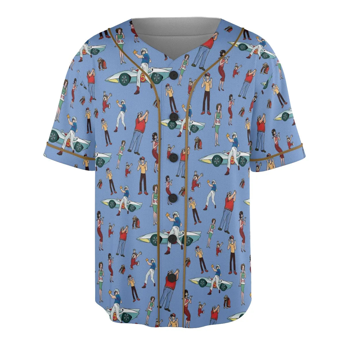 Speed Racer Characters Pattern Unisex Baseball Jersey