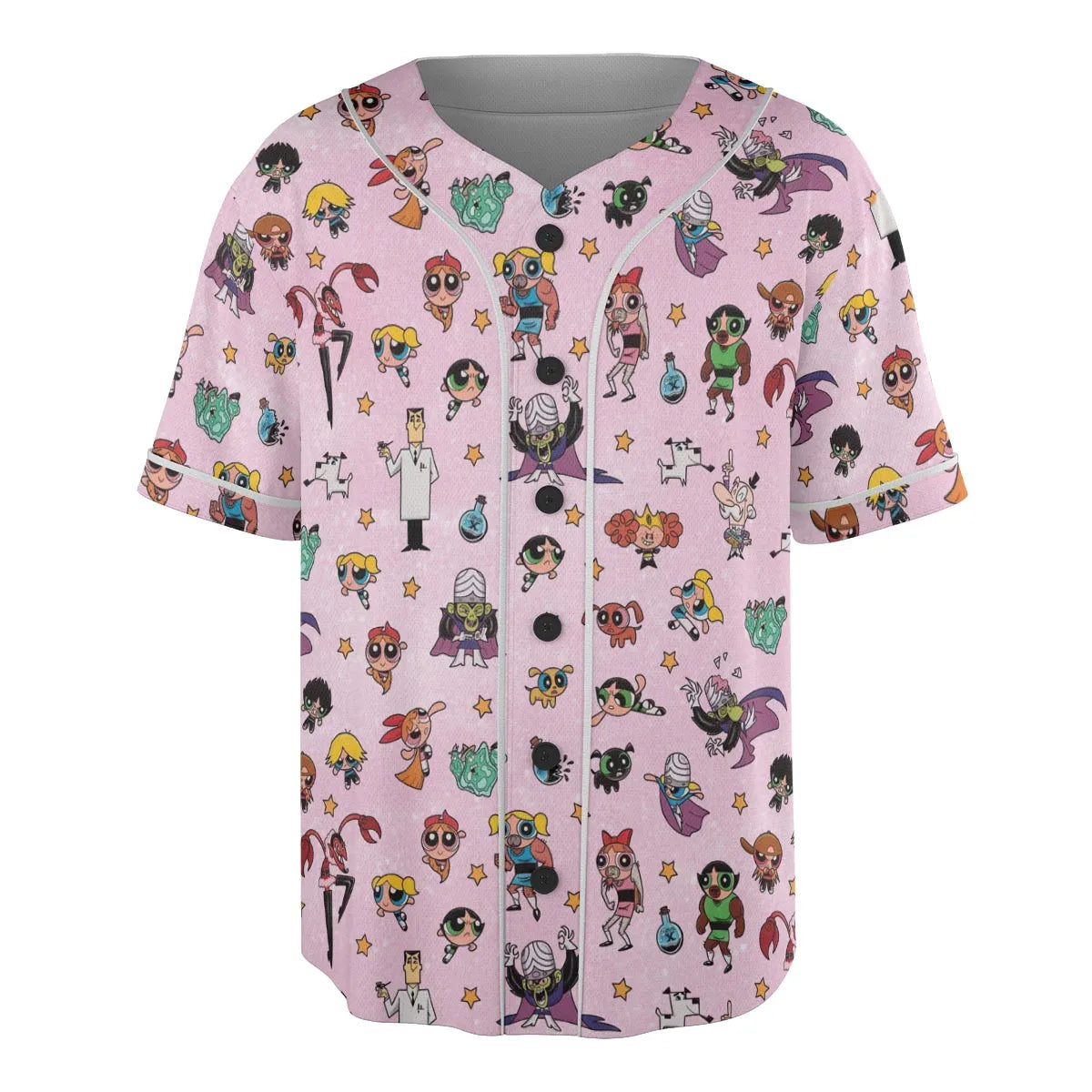 Power Puff Girls Characters Pattern Unisex Baseball Jersey
