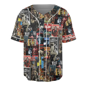 Classic Horror Movie Posters Monster Universal Scream Ghostface The Thing Unisex Baseball Jersey