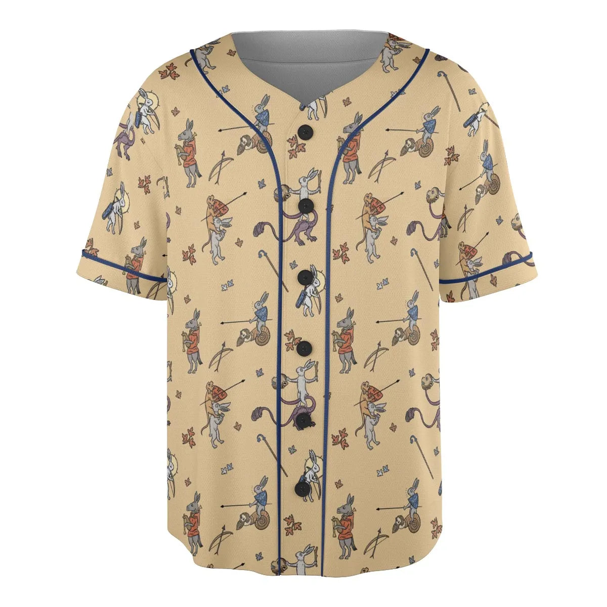 The Medieval Marginalia Killer Rabbit Monty Python Unisex Baseball Jersey