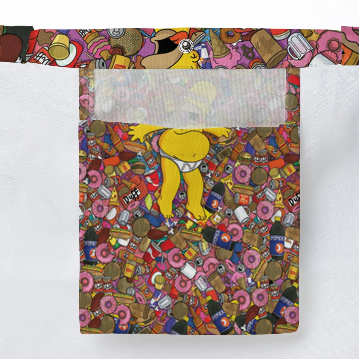 Homer Simpson Getting Drunk Duff Beer The Simpsons Large Tote Bag