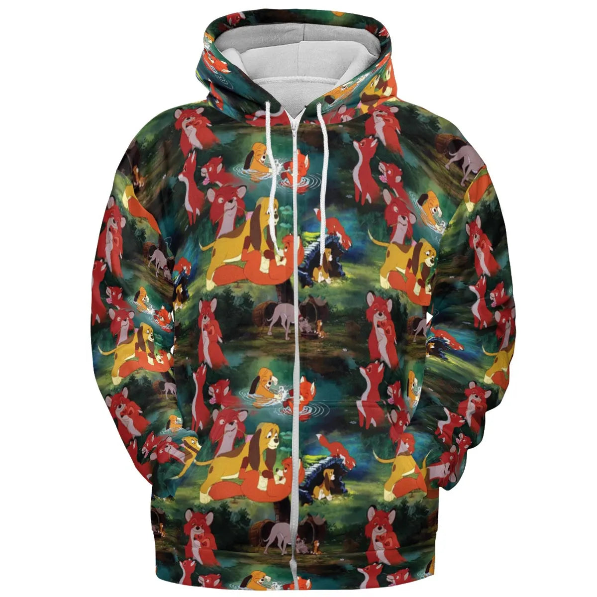 The Fox and the Hound All-over Print Hoodie
