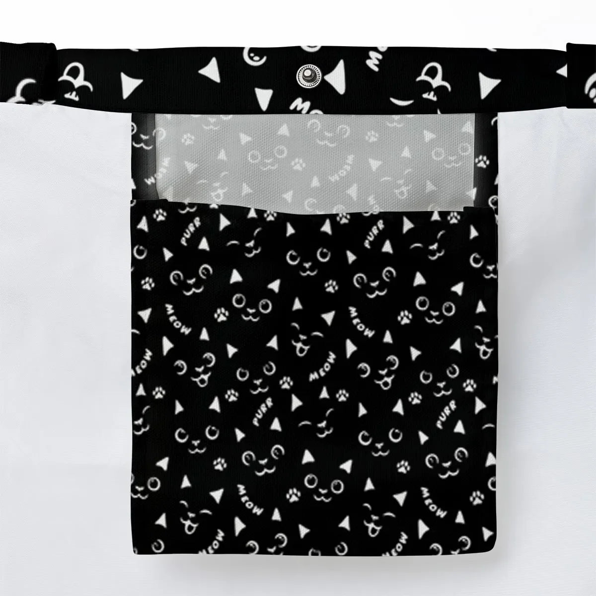 Black Cats Pattern Large Tote Bag