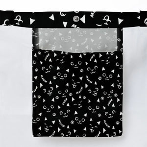 Black Cats Pattern Large Tote Bag