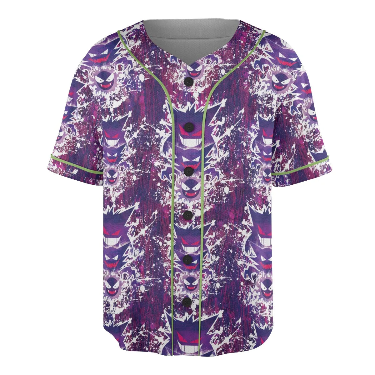 Ghostly Evolution Ghastly Haunter Gengar Pokemon Hawaiian Unisex Baseball Jersey