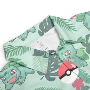 Bulbasaur Pokemon Pattern AOP Men/Women Polo Shirt