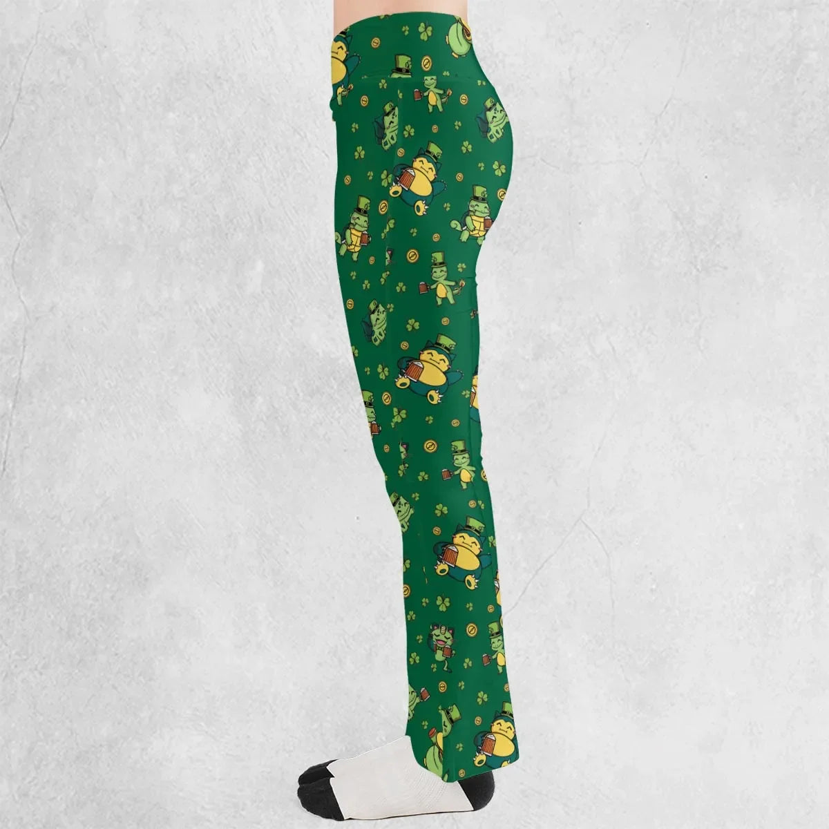 Happy St. Patrick day Pokemon Green Flare Leggings