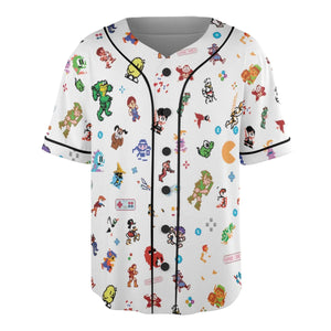 Iconic Video Game Characters Unisex Baseball Jersey