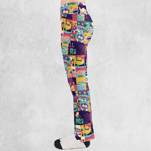 Aaahh!!! Real Monsters Characters Pattern Flare Leggings