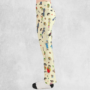 El Chavo Cartoon Characters Flare Leggings