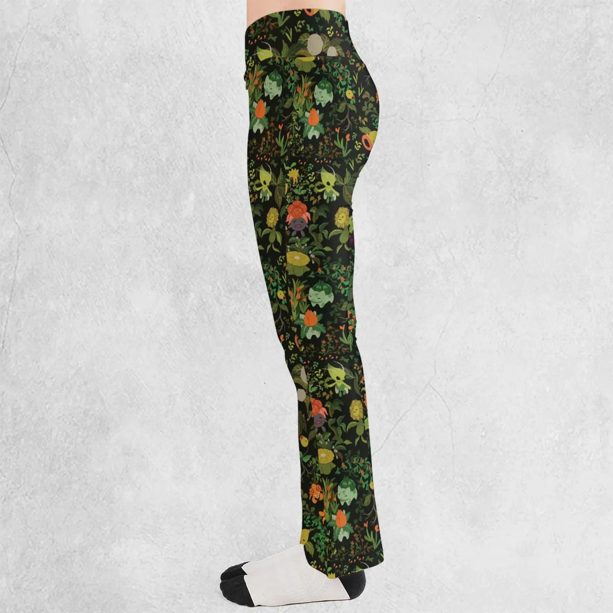 Grass Pokemon Patterns Flare Leggings
