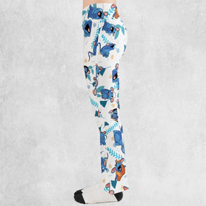 Cute Tutter Bear in the Big Blue House Flare Leggings
