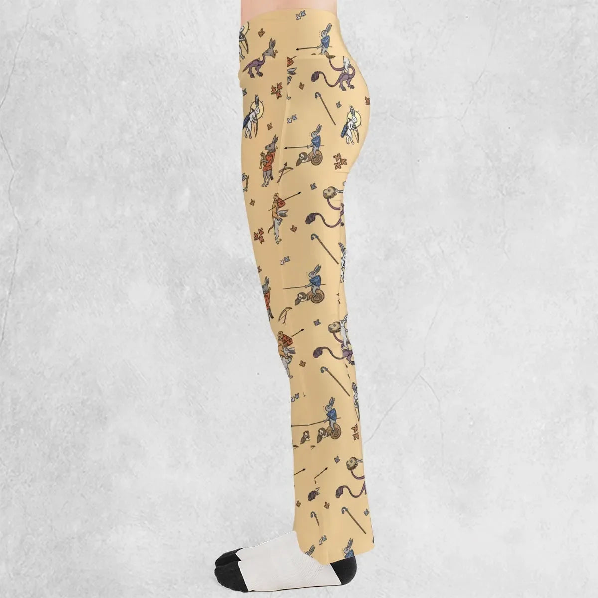 The Medieval Marginalia Killer Rabbit Monty Python Flare Leggings