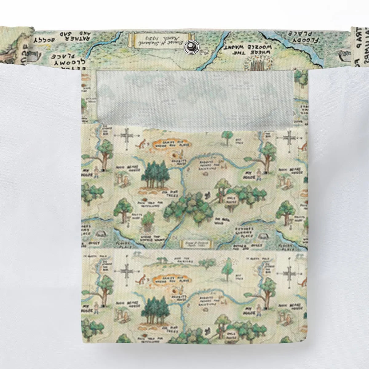 Hundred Acre Wood Map Large Tote Bag