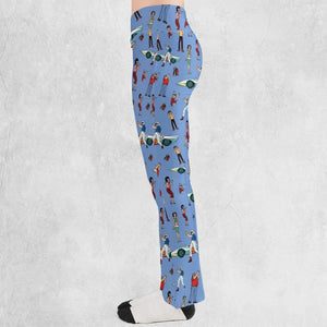 Speed Racer Characters Pattern Flare Leggings