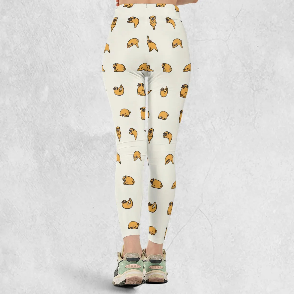 Pug Hot Yoga Pattern Legging
