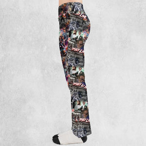 They Live Seamless Pattern Flare Leggings