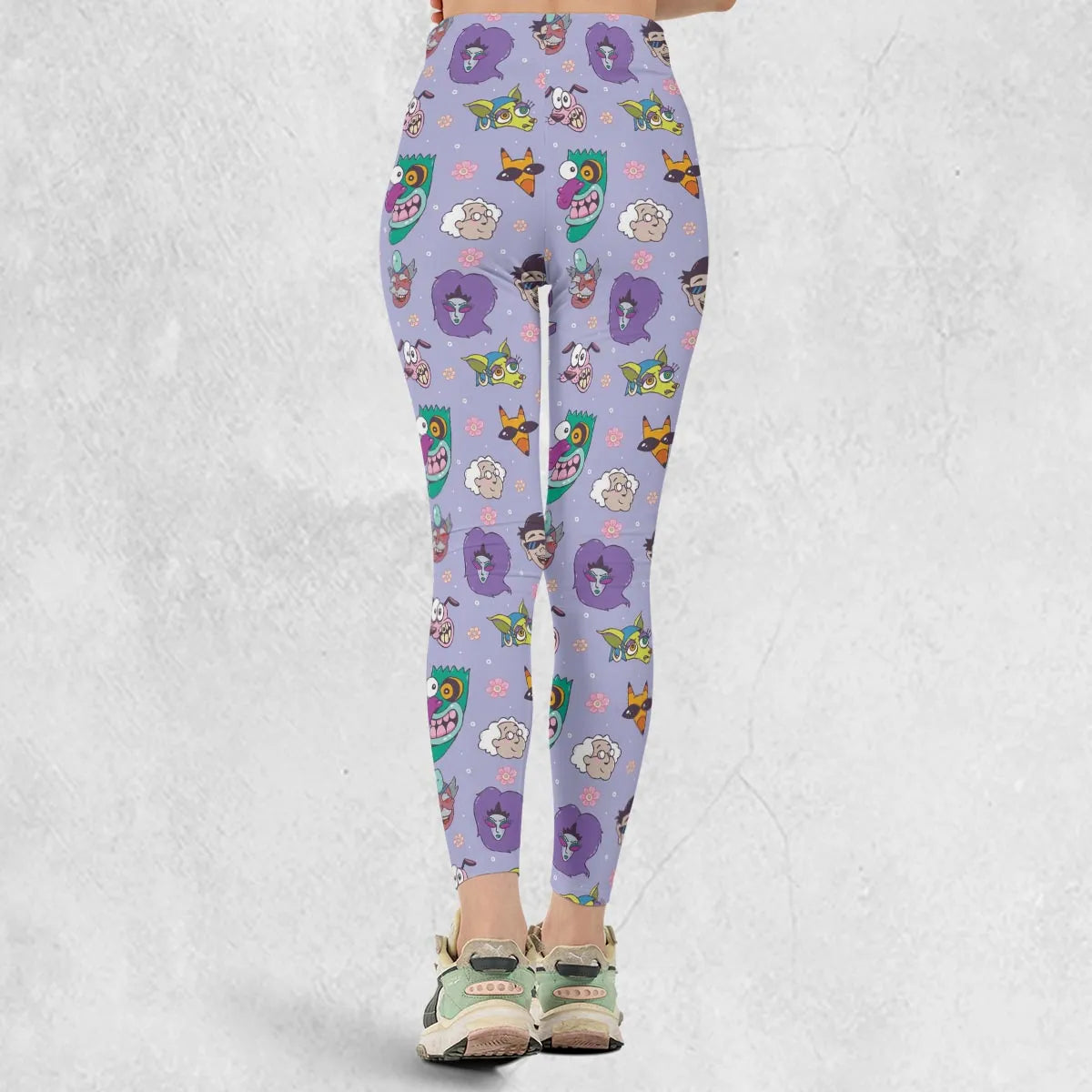 Courage the Cowardly Dog Characters Pattern Legging